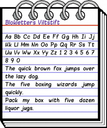 Blokletters Viltstift Viltstift animated font preview