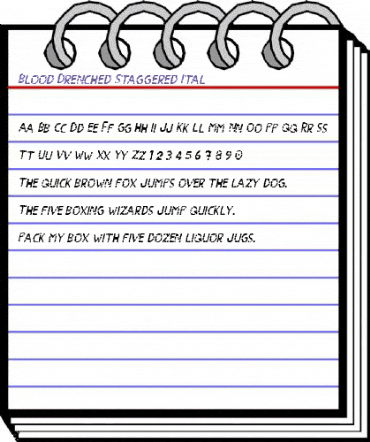 Blood Drenched Staggered Ital Regular animated font preview Blood Drenched Staggered Ital Regular animated font preview