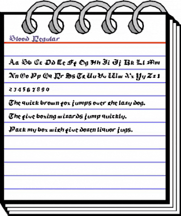 Blood Regular animated font preview