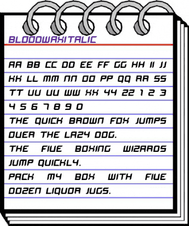 BloodWax Medium Italic animated font preview BloodWax Medium Italic animated font preview