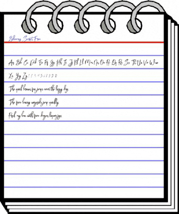 Bloomy Script Free Regular animated font preview Bloomy Script Free Regular animated font preview