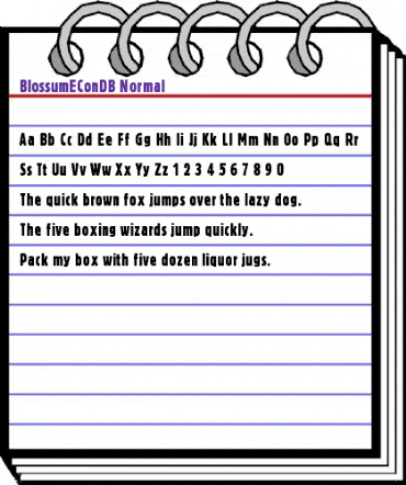 BlossumEConDB Normal animated font preview BlossumEConDB Normal animated font preview