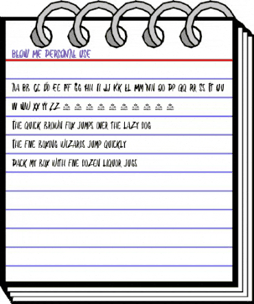 BLOW ME PERSONAL USE Regular animated font preview BLOW ME PERSONAL USE Regular animated font preview