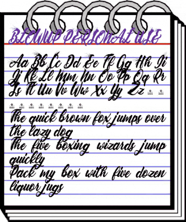 BLOWUP PERSONAL USE Regular animated font preview BLOWUP PERSONAL USE Regular animated font preview