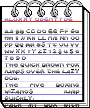 Bloxxy Regular animated font preview Bloxxy Regular animated font preview