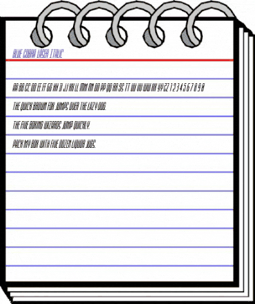 Blue Cobra Laser Italic Regular animated font preview