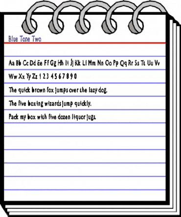 Blue Tone Two animated font preview
