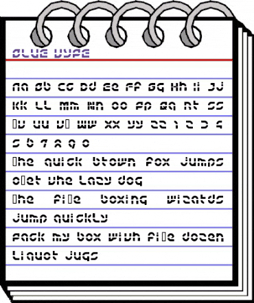 BLUE tYPE Regular animated font preview