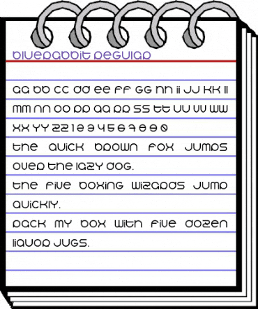 Bluerabbit Regular animated font preview