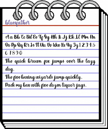 bluesfather Regular animated font preview bluesfather Regular animated font preview