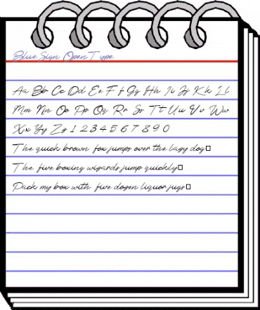 BlueSign Regular animated font preview BlueSign Regular animated font preview