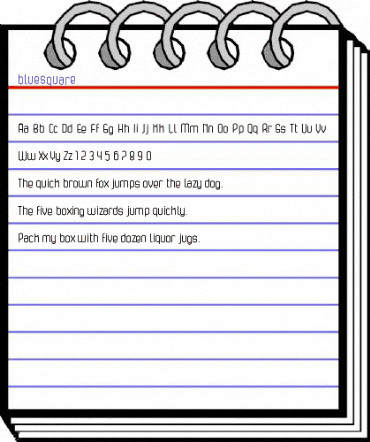 bluesquare Regular animated font preview