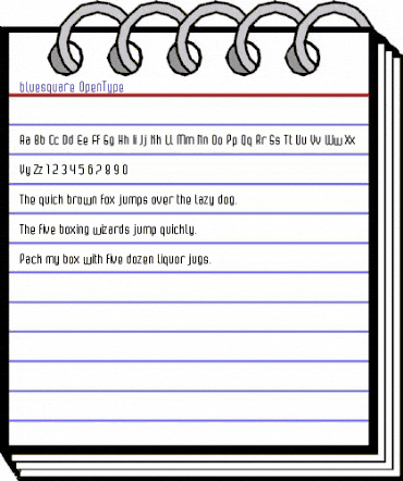 bluesquare Regular animated font preview