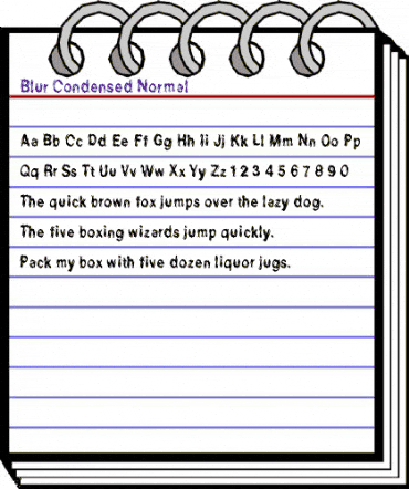 Blur-Condensed Normal animated font preview