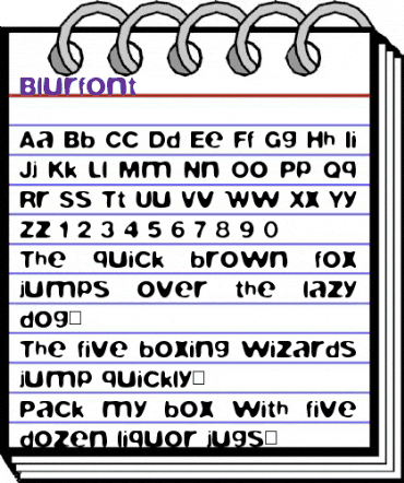 Blurfont Regular animated font preview