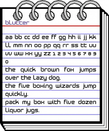 Blutter Regular animated font preview