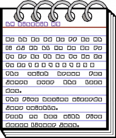 BM biscuit A9 animated font preview
