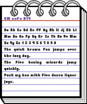 BM cafe A14 animated font preview