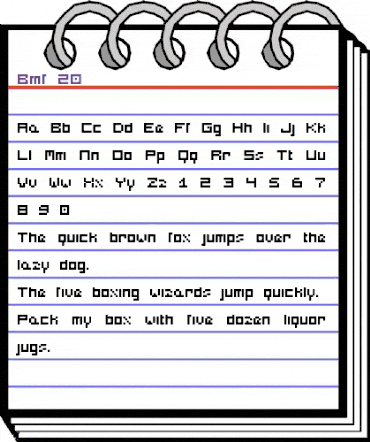 Bmf-20 Regular animated font preview Bmf-20 Regular animated font preview