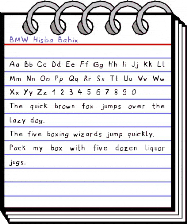 BMW Hisba Bahix Normal animated font preview BMW Hisba Bahix Normal animated font preview
