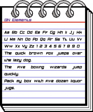 BN Elements Regular animated font preview BN Elements Regular animated font preview