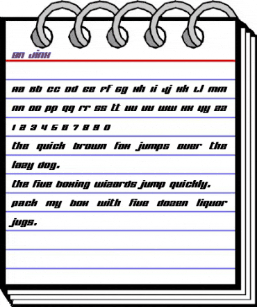 BN Jinx Regular animated font preview