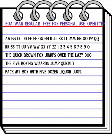 Boatman Regular (Free Personal Use) Regular animated font preview