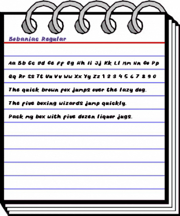 Bobaniac Regular animated font preview Bobaniac Regular animated font preview