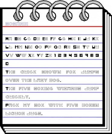 BoBardi Regular animated font preview