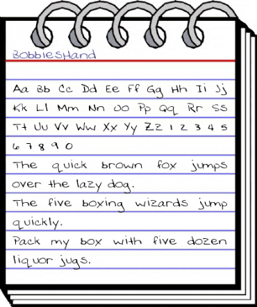 BobbiesHand Regular animated font preview BobbiesHand Regular animated font preview