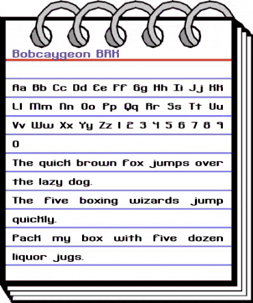Bobcaygeon (BRK) Normal animated font preview Bobcaygeon (BRK) Normal animated font preview