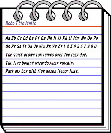 Bobo Thin Italic animated font preview Bobo Thin Italic animated font preview