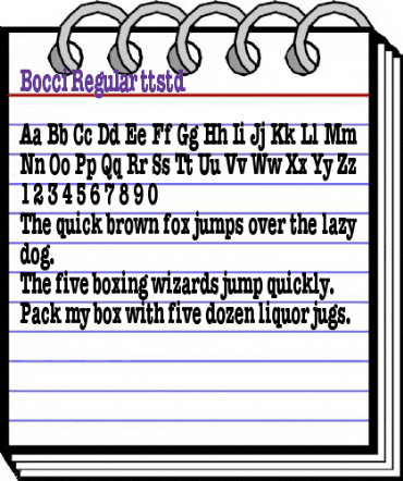Bocci Regular animated font preview