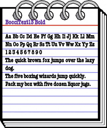 BocciText13 Bold animated font preview