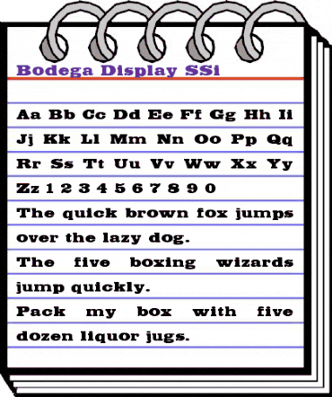 Bodega Display SSi Regular animated font preview