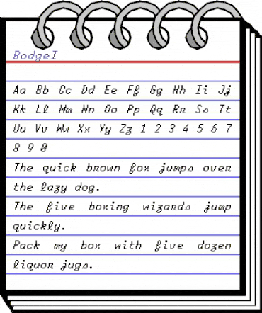 Bodge Italic animated font preview