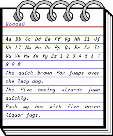 Bodge Oblique animated font preview