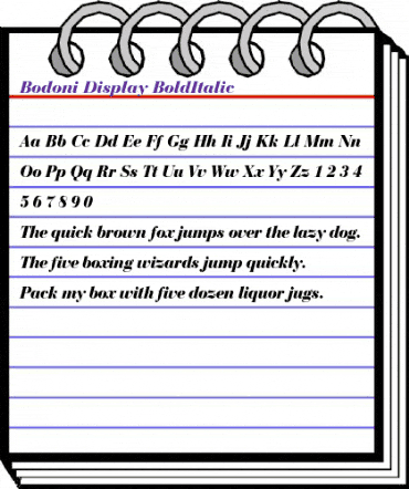 Bodoni-Display BoldItalic animated font preview Bodoni-Display BoldItalic animated font preview