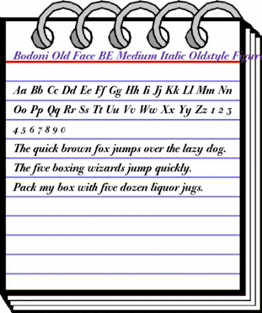 Bodoni Old Face BE ItalicBold animated font preview Bodoni Old Face BE ItalicBold animated font preview