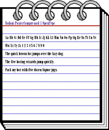 Bodoni Poster Compressed animated font preview Bodoni Poster Compressed animated font preview