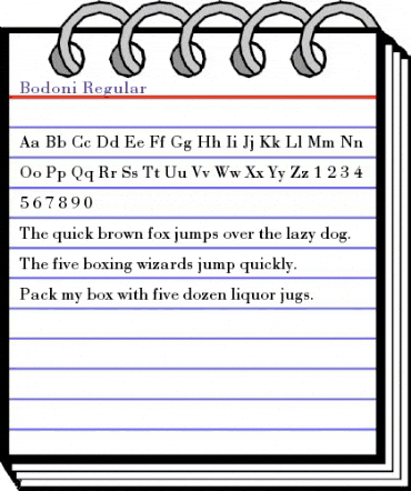 Bodoni Regular animated font preview Bodoni Regular animated font preview