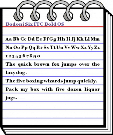 Bodoni Six ITC Bold animated font preview Bodoni Six ITC Bold animated font preview