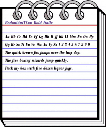 BodoniAntTCon Bold Italic animated font preview BodoniAntTCon Bold Italic animated font preview