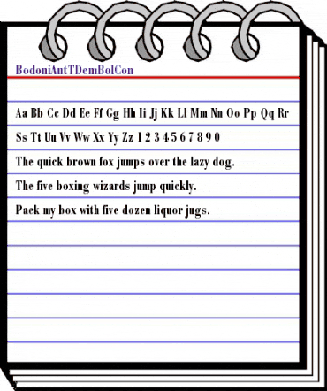 BodoniAntTDemBolCon Regular animated font preview BodoniAntTDemBolCon Regular animated font preview