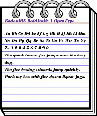 Bodoni BE Bold Italic animated font preview Bodoni BE Bold Italic animated font preview