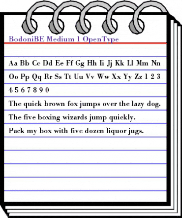 Bodoni BE Medium animated font preview Bodoni BE Medium animated font preview