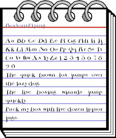 BodoniFlying Regular animated font preview BodoniFlying Regular animated font preview
