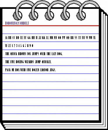 BodoniNo2ComDUlt Regular animated font preview