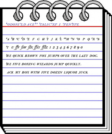 Bodoni Old Face BE Italic Expert animated font preview