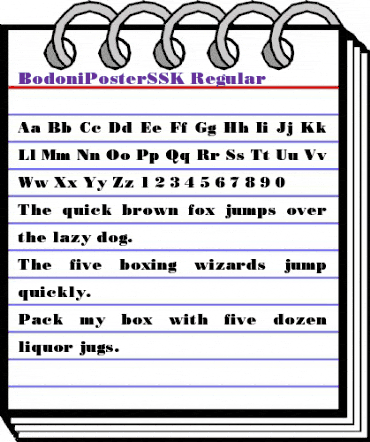 BodoniPosterSSK Regular animated font preview BodoniPosterSSK Regular animated font preview